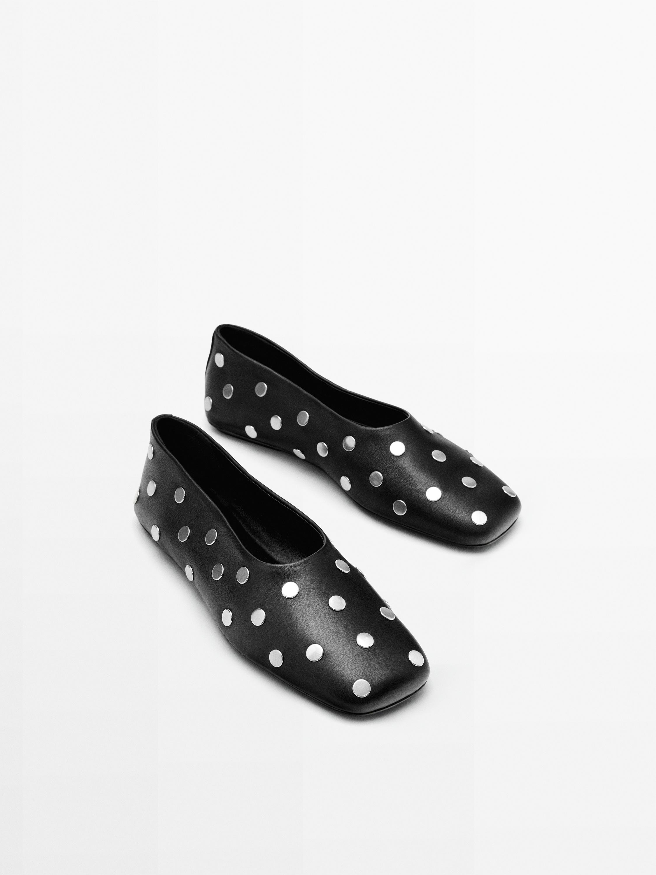 Ballerines carrées à clous